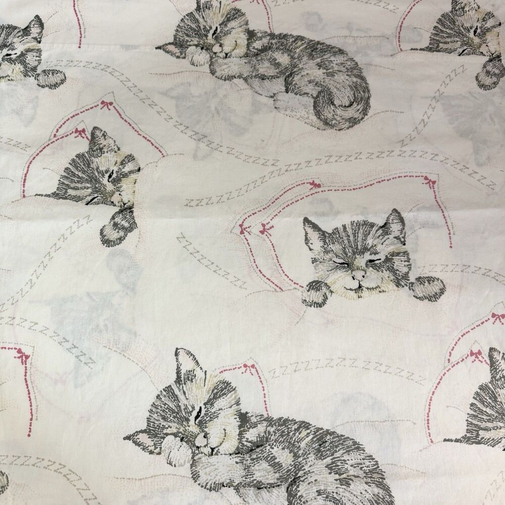 Vintage 70s Chessie Cat C & O Railway Sears Twin Flat Sheet
